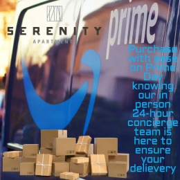 Enjoy Amazon prime day, knowing your packages will be delivered and available 24/7 with our in person Concierge. They are available at the front desk or via cell 240-300-1107! @serenityboston #amenities 
#boston #boutiquecollection #luxury #serenity #24hrconciergeservice  #amenities #petfriendly #professionallymanaged #perfriendly #olmsteadpark #patiodesign #luxurylifestyle #highrise #longwoodmedicalarea #brighamandwomenshospital #bethisrael #massgeneralhospital #citylife #greystar #greystarne #begreystar ... Instagram post from @serenityboston on July 16, 2024 20:47:18pm